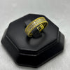 #AOL161 - Anillo Ajustable Piedra Zirconia Oro Laminado 18K