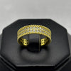 #AOL161 - Anillo Ajustable Piedra Zirconia Oro Laminado 18K