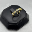 #AOL164 - Anillo Ajustable Piedra Zirconia Oro Laminado 18K