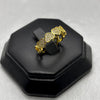 #AOL166 - Anillo Ajustable Churumbela Corazones Piedra Zirconia Oro Laminado 18K