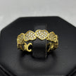 #AOL166 - Anillo Ajustable Churumbela Corazones Piedra Zirconia Oro Laminado 18K