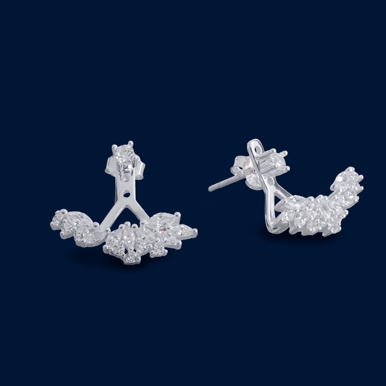 #AR137 - Arete Piedra De Zirconia Plata - PU2.7