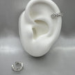 #AR141 - Ear Cuff Exagonal De Plata - MI2.3
