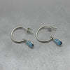 #AR168 - Arete Colgante Gota Con Piedra Zirconia Plata - CE1.8