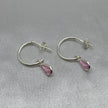 #AR168 - Arete Colgante Gota Con Piedra Zirconia Plata - CE1.8
