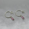 #AR168 - Arete Colgante Gota Con Piedra Zirconia Plata - CE1.8