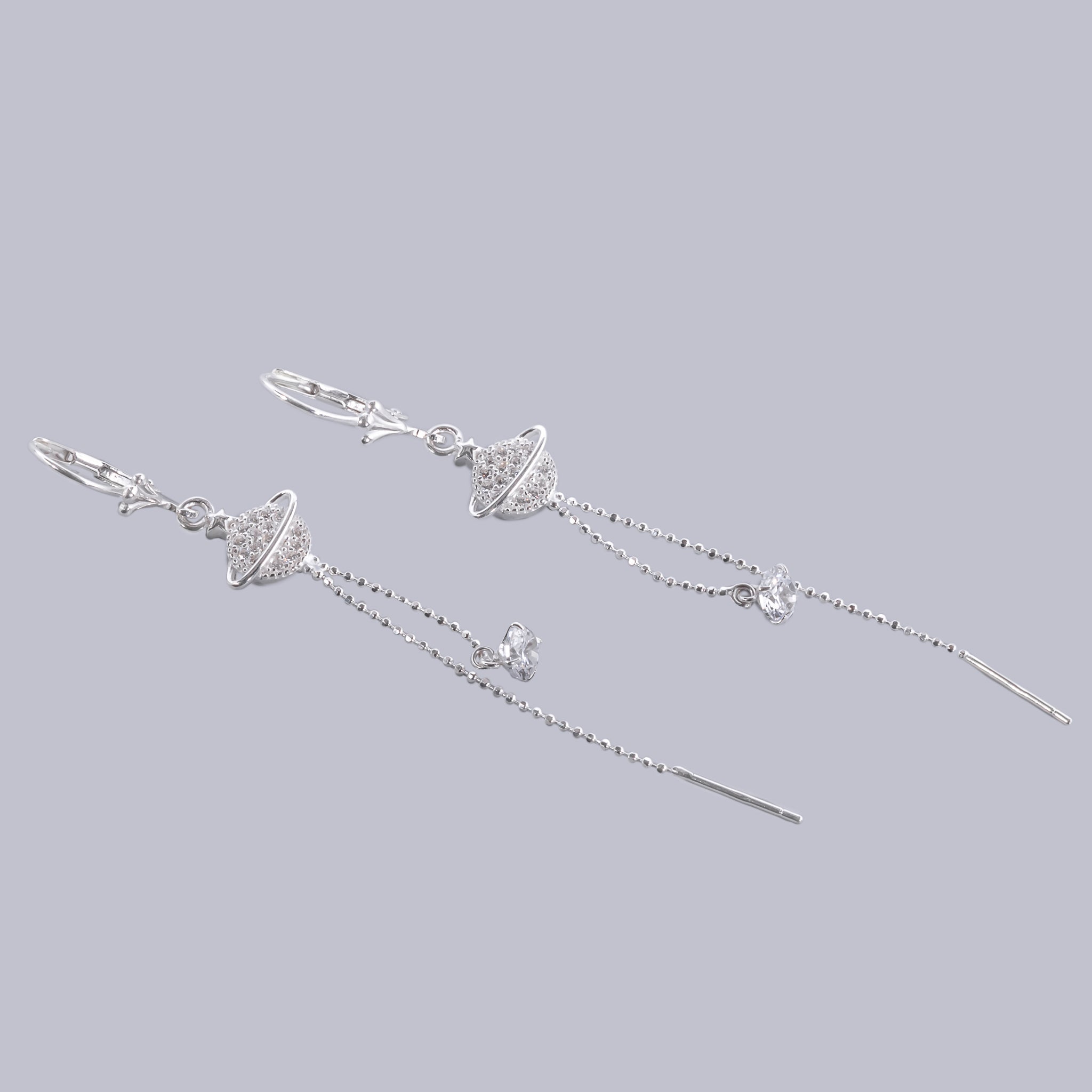 #AR193 - Aretes De Saturno/Planeta De Plata - IC3.3