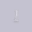 #AR201 - Arete/Piercing Para El Ombligo Forma De Flor De Plata - MI1.5
