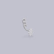 #AR201 - Arete/Piercing Para El Ombligo Forma De Flor De Plata - MI1.5