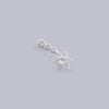 #AR201 - Arete/Piercing Para El Ombligo Forma De Flor De Plata - MI1.5