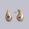 #ARL109 - Arete De Gota/Cuerno De Oro Laminado De 18k