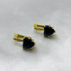#ARL132 - Arete Corazón Con Zirconia Oro Laminado 18K