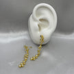 #ARL137 - Arete Colgante Circulares Con Piedra Zirconia Oro Laminado 18K