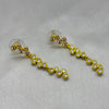 #ARL137 - Arete Colgante Circulares Con Piedra Zirconia Oro Laminado 18K