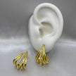 #ARL138 - Arete Con Piedra De Zirconia Oro Laminado 18K