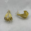 #ARL138 - Arete Con Piedra De Zirconia Oro Laminado 18K