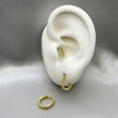 #ARR10122 - Arracada Oval Con Piedra Zirconia Oro 10K - I07/1.2