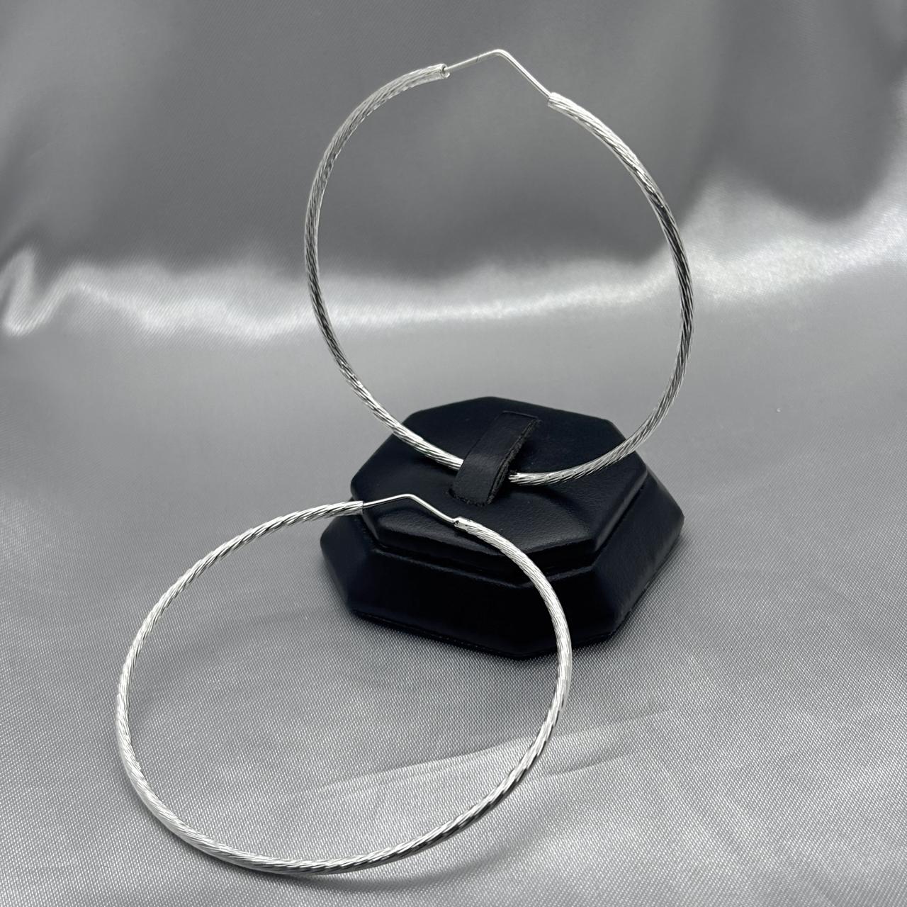 #ARR103 - Arracadas Circular Diamantada Plata - ZC8.3