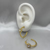 #ARRL142 - Arracada Corazón Piedra Zirconia Oro Laminado 18K