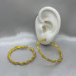 #ARRL143 - Arracada Circular Con Piedra Zirconia Oro Laminado 18K
