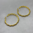 #ARRL143 - Arracada Circular Con Piedra Zirconia Oro Laminado 18K