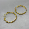 #ARRL143 - Arracada Circular Con Piedra Zirconia Oro Laminado 18K