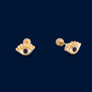 #B10231 - Broquel Ojo Turco De Oro 10k