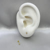 #B10104 - Broquel De Bisel Redondo Piedra Zirconia Oro 10K