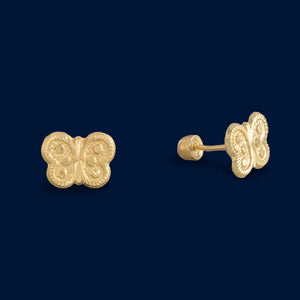 #B10125 - Broquel Mariposa Oro 10k