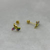 #B10136 - Broquel Colibrí Oro 10K