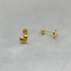 #B10164 - Broquel Corazón Inflado Oro 10K