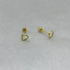 #B10177 - Broquel Corazón Mini Silueta Oro 10K