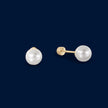 #B10225 - Broquel Con Perla Oro 10K