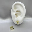 #B10249 - Broquel Doble C Tipo Chanel Oro 10K