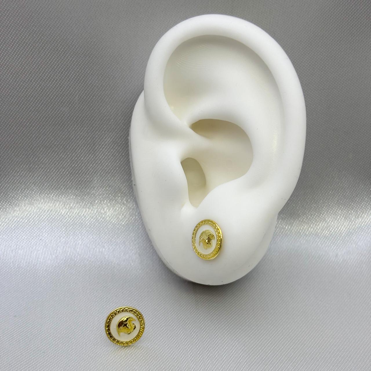 #B10253 - Broquel Medusa Tipo Versace Oro 10K
