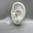 #BR104 - Broquel Estrella Con Piedra Zirconia Plata - LL1.7