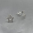 #BR104 - Broquel Estrella Con Piedra Zirconia Plata - LL1.7