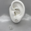 #BR109 - Broquel Corazón Con Piedra Zirconia Plata - LL1.9