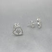 #BR109 - Broquel Corazón Con Piedra Zirconia Plata - LL1.9