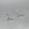 #BR126 - Broquel Cruz Con Piedra Zirconia Plata - LL1.8