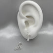 #BR126 - Broquel Cruz Con Piedra Zirconia Plata - LL1.8
