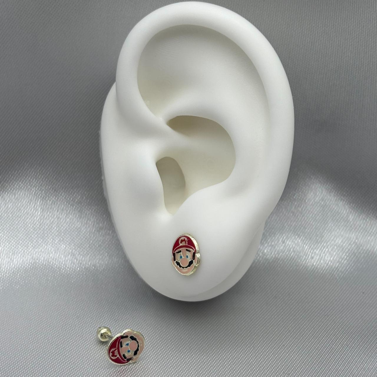 #BR127 - Broquel Mario Bros Esmaltado Plata - BE