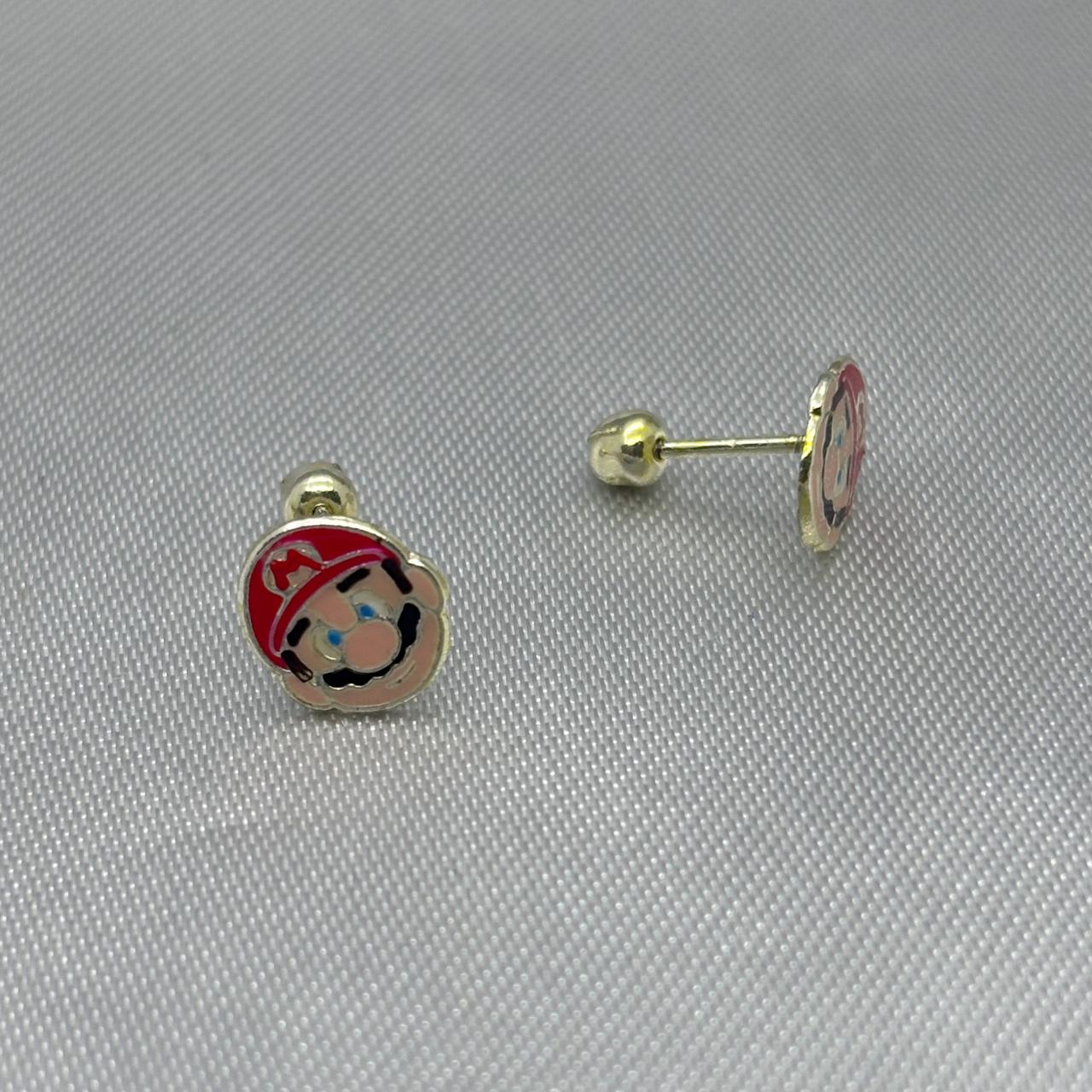 #BR127 - Broquel Mario Bros Esmaltado Plata - BE