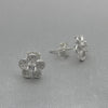 #BR130 - Broquel Flor Piedra Zirconia Plata - LL2.1