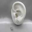 #BR130 - Broquel Flor Piedra Zirconia Plata - LL2.1