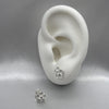 #BR130 - Broquel Flor Piedra Zirconia Plata - LL2.1
