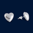 #BR164- Broquel Corazón Inflado De Plata - F3.5