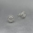 #BR168 - Broquel Circular Piedra Zirconia Plata - LL2.7