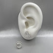 #BR168 - Broquel Circular Piedra Zirconia Plata - LL2.7