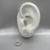 #BR168 - Broquel Circular Piedra Zirconia Plata - LL2.7